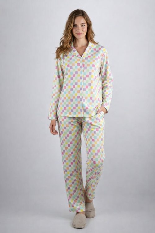 Opal Wear Renkli Ekose Pijama Takımı